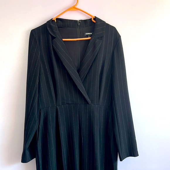 Express Pin Striped Jump Suit - Picture 2 of 6